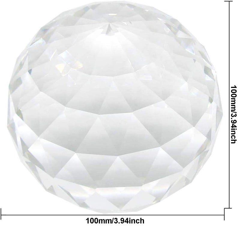 Tirifer Clear Crystal Ball Prism Window Rainbow Maker Window Prisms Suncatcher for Feng Shui  (100mm/3.94inch) - Image 5